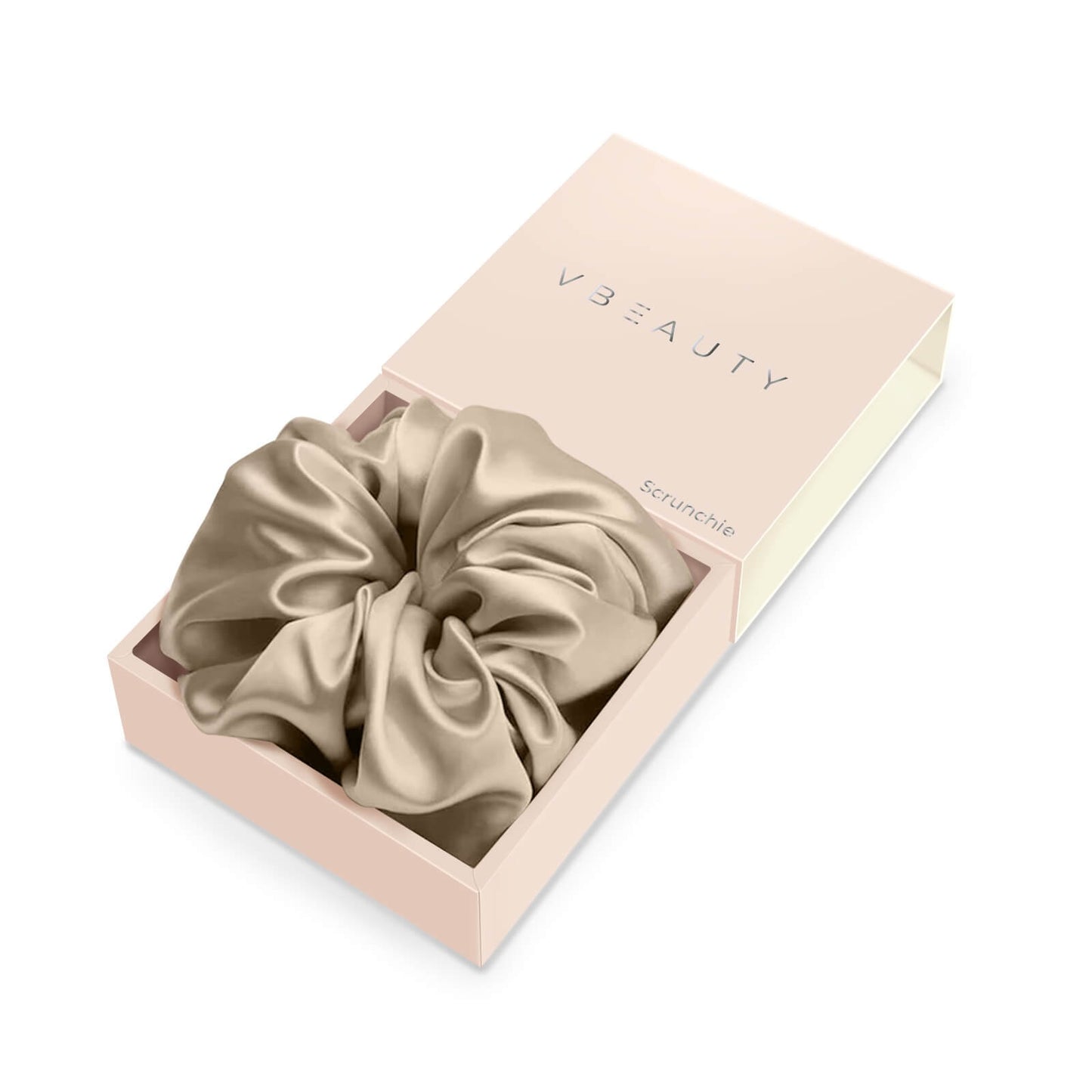 Das VBEAUTY Premium Seiden Scrunchie bietet das ultimative Erlebnis für Haarstyling und -pflege. Hergestellt aus 100% reiner Maulbeerseide