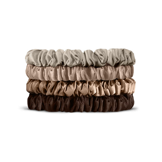 VBEAUTY Seiden Scrunchie Skinny-Set - Cappuccino