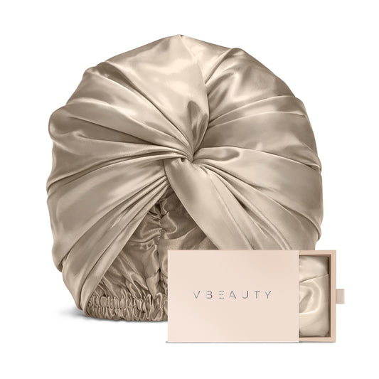 VBEAUTY Premium Seiden Turban - Champagner