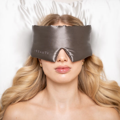 VBEAUTY Deep Sleep Seiden Schlafmaske - Anthrazit