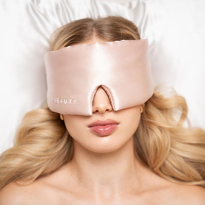 VBEAUTY Premium Deep Sleep Seiden Schlafmaske - Silber