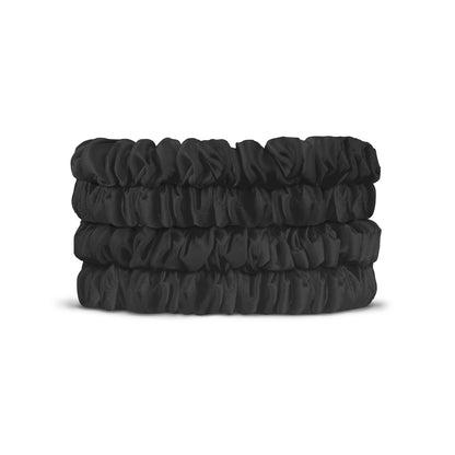 VBEAUTY Seiden Scrunchie Skinny-Set - Schwarz