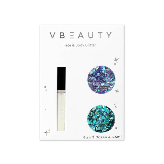Für Gesicht und Körper: Der VBEAUTY Chunky Glitter verleiht jedem Festival- oder Partylook ein langanhaltendes und funkelndes Make-Up.