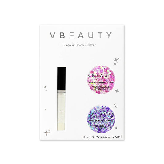 Für Gesicht und Körper: Der VBEAUTY Chunky Glitter verleiht jedem Festival- oder Partylook ein langanhaltendes und funkelndes Make-Up.