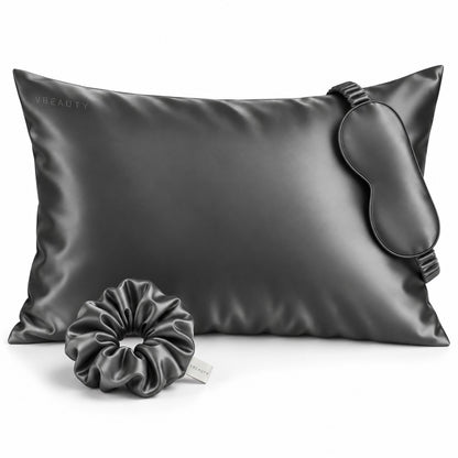 VBEAUTY Seiden Beauty Sleep Ritual Geschenkset - Anthrazit