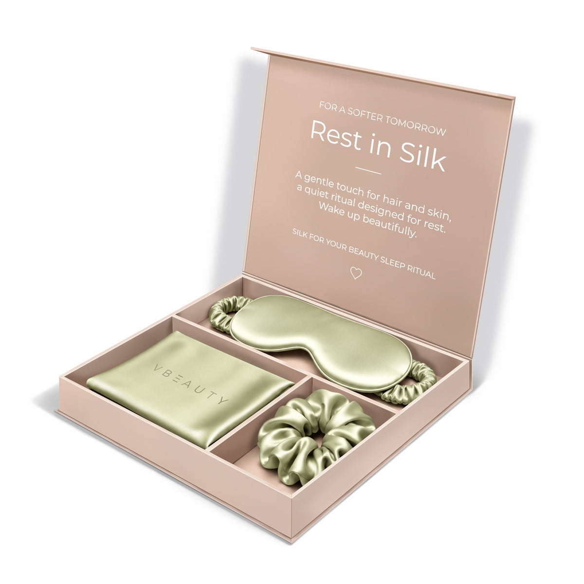 VBEAUTY Seiden Beauty Sleep Ritual Geschenkset - Matcha