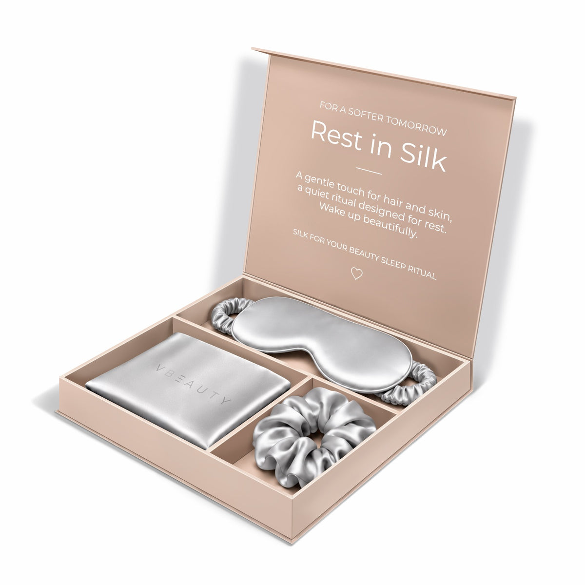 VBEAUTY Seiden Beauty Sleep Ritual Geschenkset - Silber