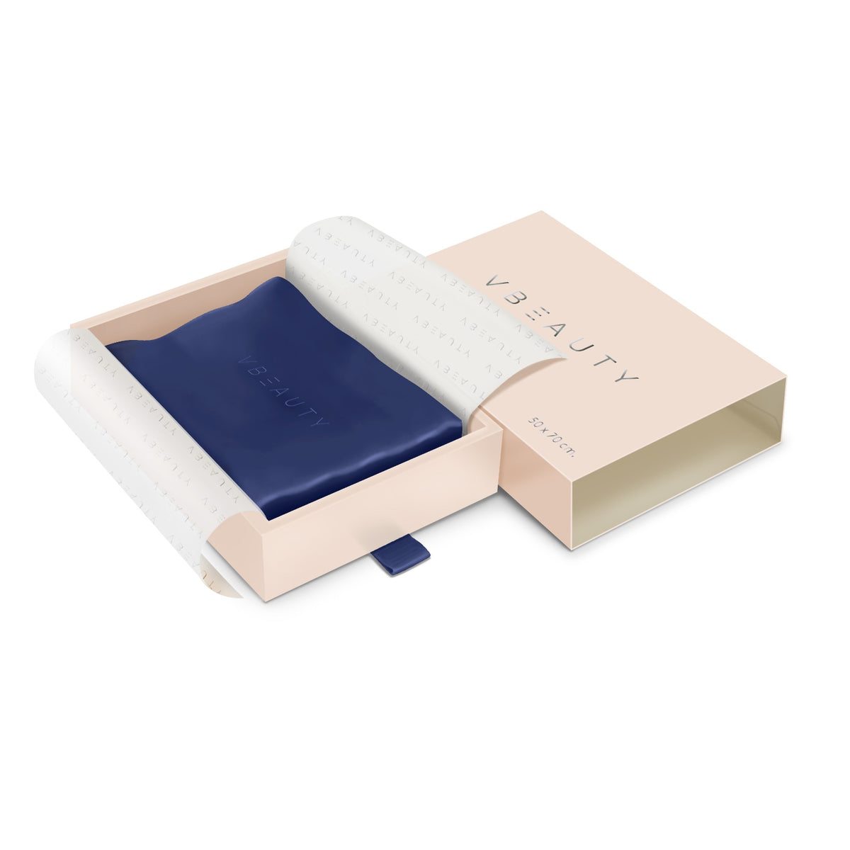 VBEAUTY Seidenkissenbezug 50 x 70 cm - Midnight Blue