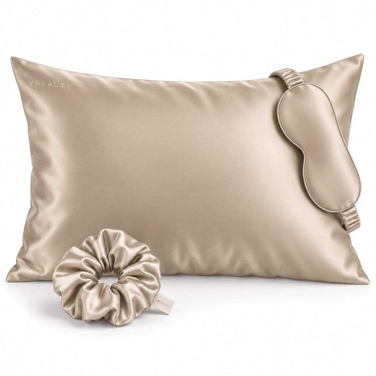 VBEAUTY Seiden Beauty Sleep Ritual Geschenkset - Champagner