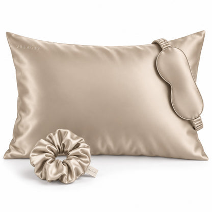 VBEAUTY Seiden Beauty Sleep Ritual Geschenkset - Champagner