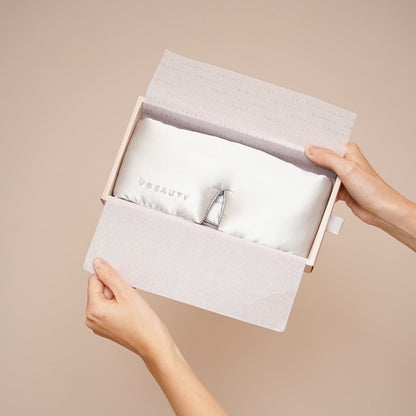 VBEAUTY Premium Deep Sleep Seiden Schlafmaske - Silber