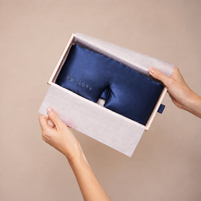 VBEAUTY Deep Sleep Seiden Schlafmaske - Midnight Blue