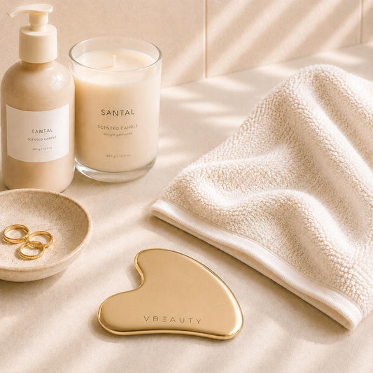 VBEAUTY Gua Sha aus Edelstahl - Gold