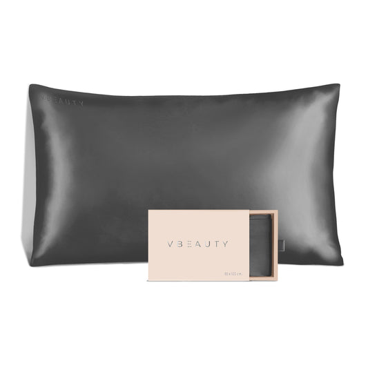 VBEAUTY Seidenkissenbezug 65 x 100 cm - Anthrazit