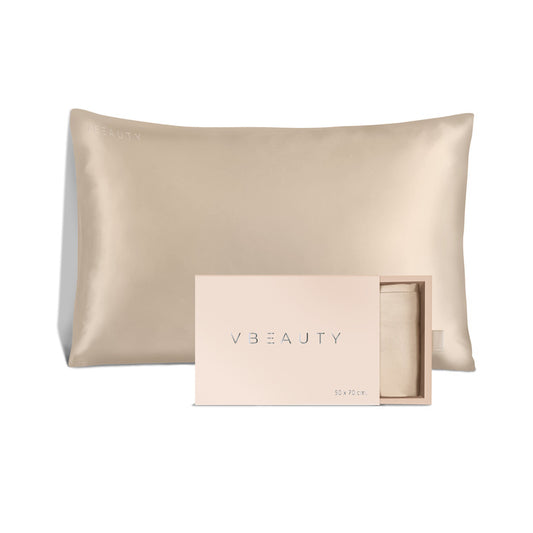 VBEAUTY Seidenkissenbezug  50 x 70 cm - Champagner