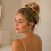 VBEAUTY Seiden Skinny Haarband - Anthrazit