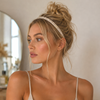 VBEAUTY Seiden Skinny Haarband - Champagner