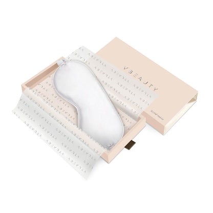 VBEAUTY Premium Seiden Schlafmaske - Silber